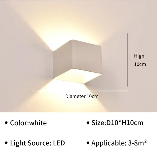 Applique Murale Led Contemporaine D’ambiance Chic. Blanc 10Cm / Lumière Naturelle Applique Chambre