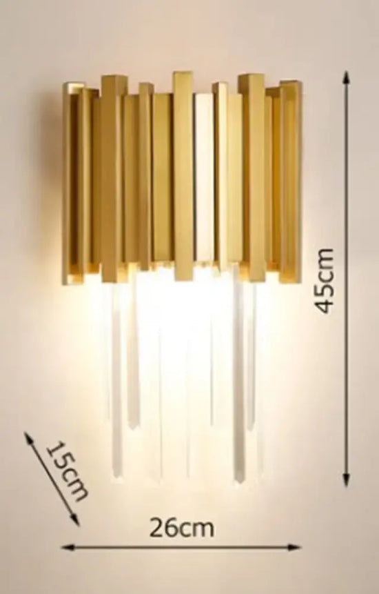 Applique Murale Led Cristal Doré Élégant Chic. See Pic 1 Chambre