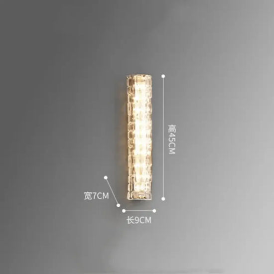 Applique Murale Led Cristalline Design Contemporain 45 Cm Chambre