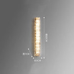 Applique Murale Led Cristalline Design Contemporain 60 Cm Chambre