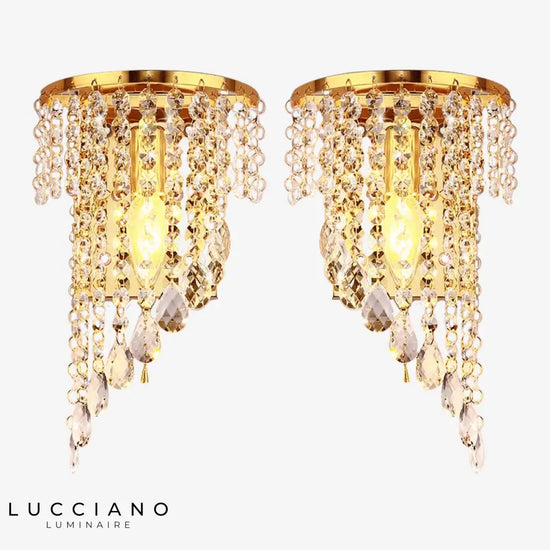 Applique Murale Led Cristalline Élégante Design Chambre