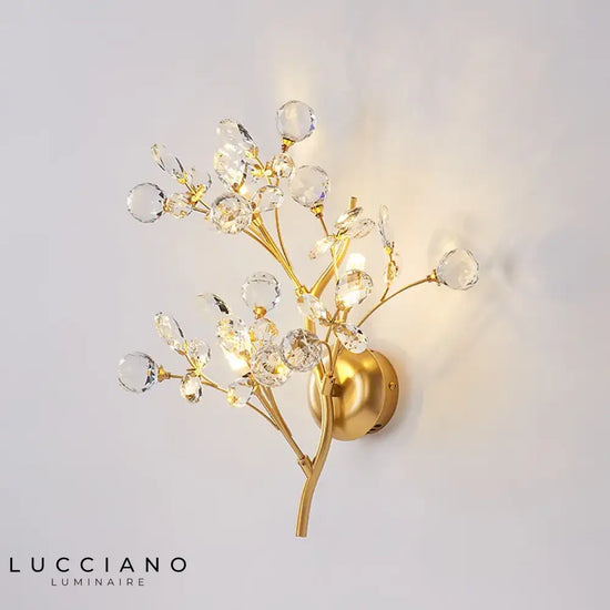 Applique Murale Led Cristalline Minimaliste Élégante Chambre