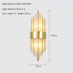 Applique Murale Led Cristalline Scandinave Luxueuse Doré 40X16Cm / 3 Lumières De Couleur Chambre