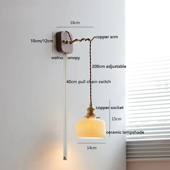 Applique Murale Led Cuivre Design Élégant Interrupteur À Chaîne 1 / 4W (Max100W) Chambre