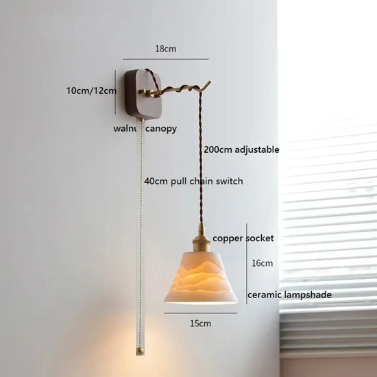Applique Murale Led Cuivre Design Élégant Interrupteur À Chaîne 5 / 4W (Max100W) Chambre