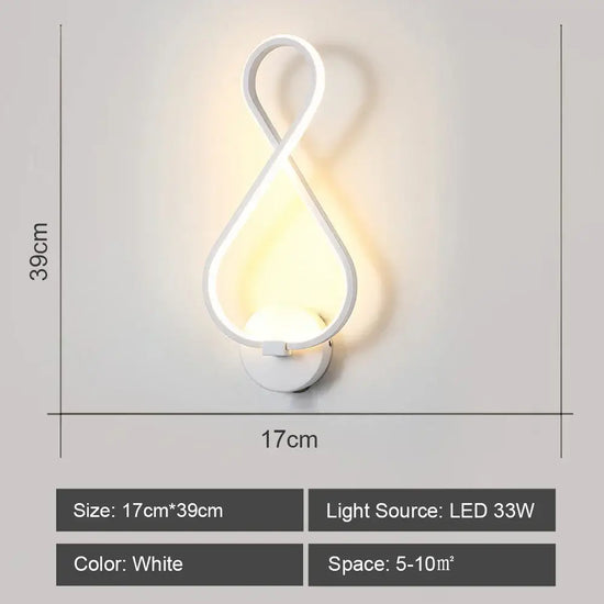 Applique Murale Led Design Élégant Contemporain Blanc / Chaud (2700-3500K) Chambre