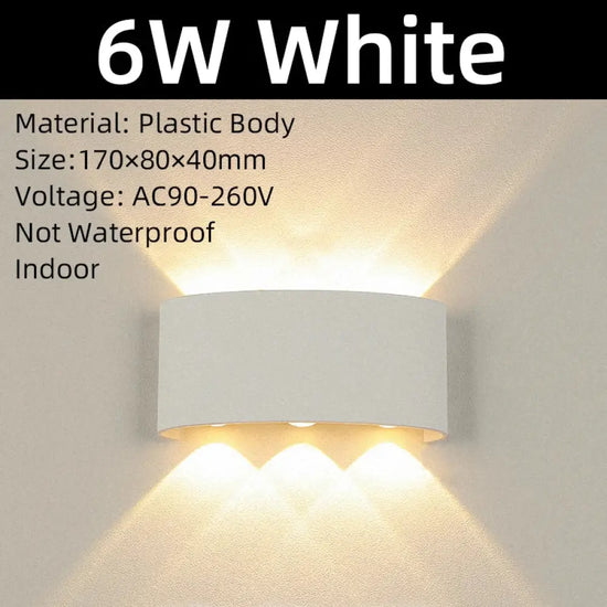Applique Murale Led Design Élégant Contemporain. White 6W / 6Pcs Package China | Nature