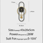 Applique Murale Led Design Élégant Intérieur 43X20X5Cm 26W / Blanc Froid Pas De Télécommande