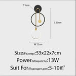 Applique Murale Led Design Élégant Intérieur 53Cm 13W Gauche / Blanc Froid Pas De Télécommande