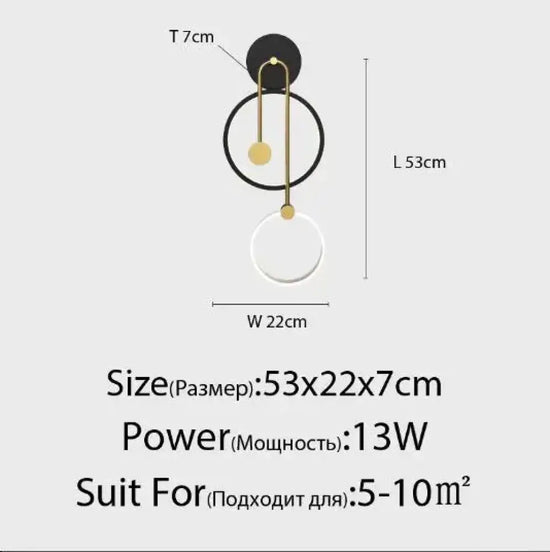 Applique Murale Led Design Élégant Intérieur 53X22X7Cm 13W / Blanc Froid Pas De Télécommande