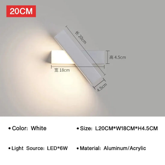 Applique Murale Led Design Élégant Lumineux. Chambre