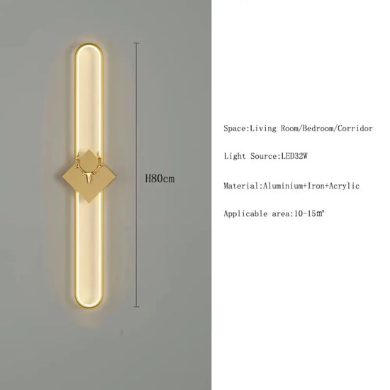 Applique Murale Led Design Élégant Lumineux. Chambre