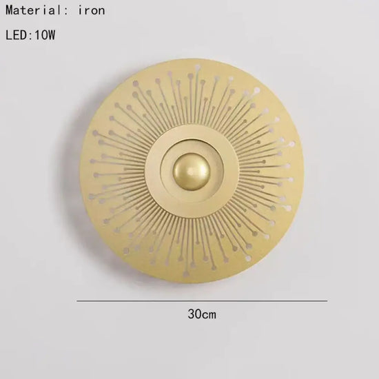 Applique Murale Led Design Élégant Métal. B-Or / Lumière Chaude 3000K Chambre