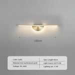 Applique Murale Led Design Élégant Minimaliste. Lwl128 60 Cm Or / Blanc Froid Chambre