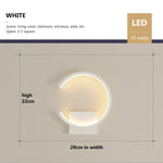 Applique Murale Led Design Élégant Minimaliste Typeb Blanc / Chaud Chambre