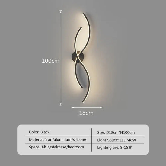 Applique Murale Led Design Élégant Minimaliste. Un 100Cm / Blanc Froid - Pas De Rc Chambre