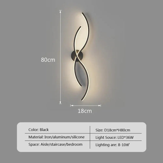 Applique Murale Led Design Élégant Minimaliste. Un 80Cm / Blanc Froid - Pas De Rc Chambre