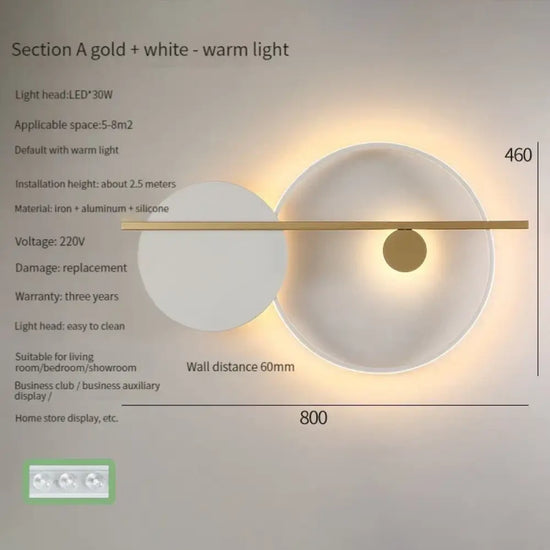 Applique Murale Led Design Élégant Salon A-Blanc / Blanc Chaud (2700-3500K) Applique Chambre