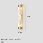 Applique Murale Led Design Élégante Moderne. 45Cm-Or / Lumière Blanche Chambre