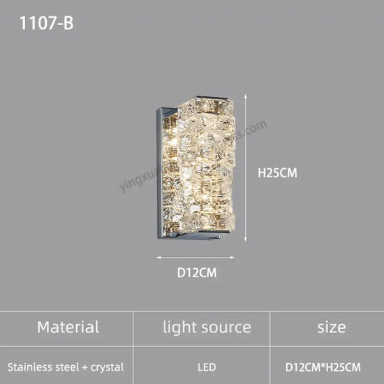 Applique Murale Led Design Épuré Tendance. 1107-B / Lumière Neutre Argent Chambre