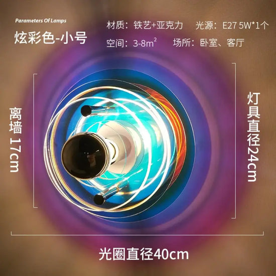 Applique Murale Led Design Extraterrestre Élégant. Coloré / 30 Cm De Diamètre Chambre