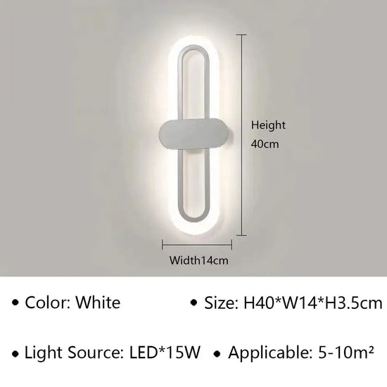 Applique Murale Led Design Lumineux Contemporain Chambre