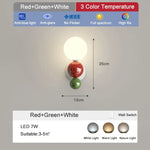Applique Murale Led Design Minimaliste Élégant Blanc Rouge Vert / 3 Température De Couleur