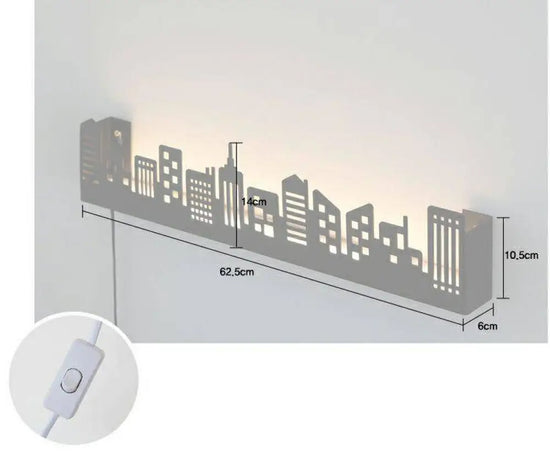 Applique Murale Led Design Minimaliste Urbain Chambre