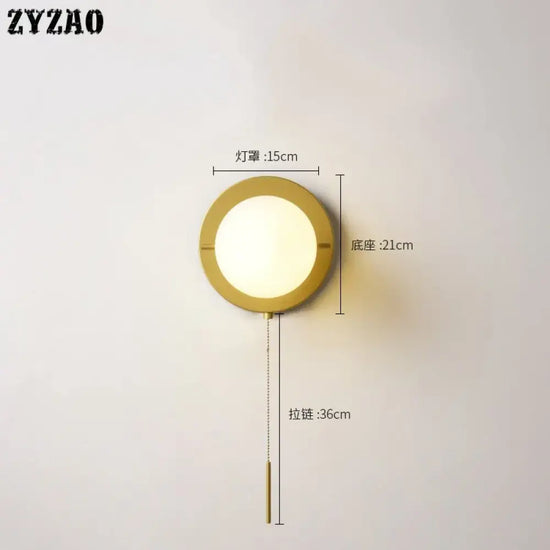Applique Murale Led Design Minimaliste Verre Chambre