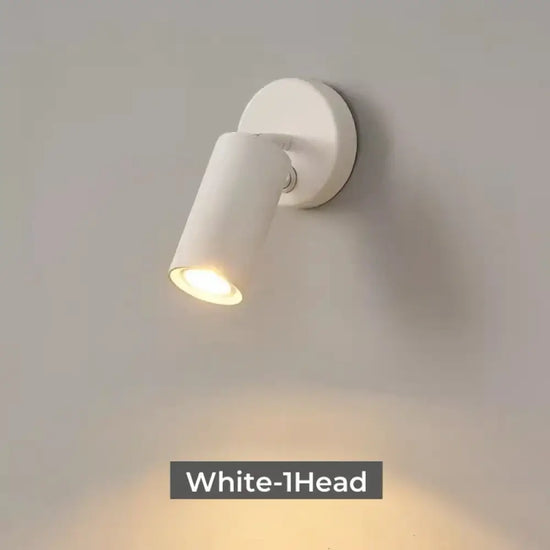 Applique Murale Led Design Moderne Rotative Blanc 1Tête / Gu10 Sans Ampoule Chambre