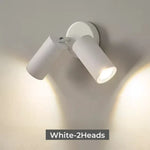 Applique Murale Led Design Moderne Rotative Blanc 2Têtes / Froid 6000K Chambre