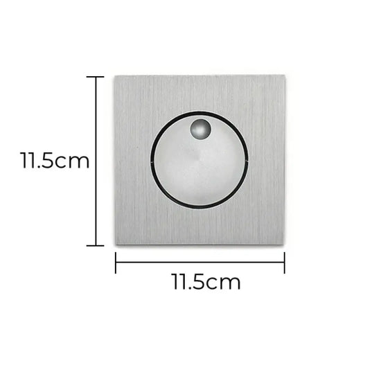 Applique Murale Led Design Pivotante Élégante. Carré Argenté / Blanc Chaud (2700-3500K) Chambre