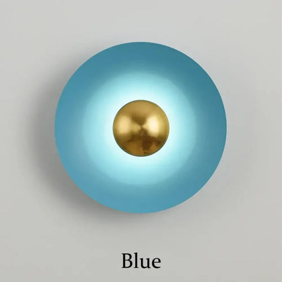 Applique Murale Led Design Scandinave Élégante Bleu / Dia300Xt80Mm Frais Naturel Chaud | 10W Chambre