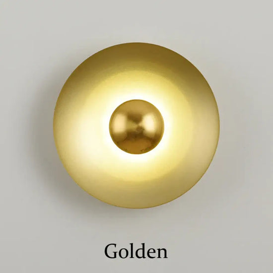 Applique Murale Led Design Scandinave Élégante Doré / Dia300Xt80Mm Frais Naturel Chaud | 10W Chambre