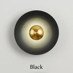 Applique Murale Led Design Scandinave Élégante Noir / Dia300Xt80Mm Frais Naturel Chaud | 10W Chambre