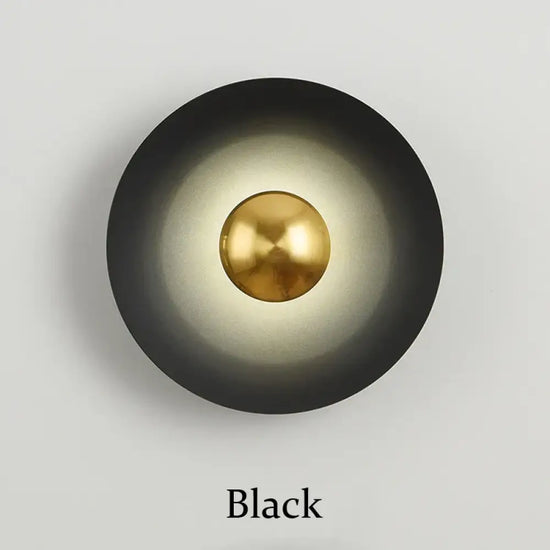 Applique Murale Led Design Scandinave Élégante Noir / Dia300Xt80Mm Frais Naturel Chaud | 10W Chambre