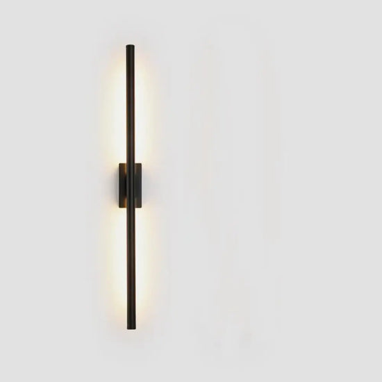 Applique Murale Led Élégante Contemporaine Minimaliste. Noir / 100 Cm Lumière Neutre Chambre