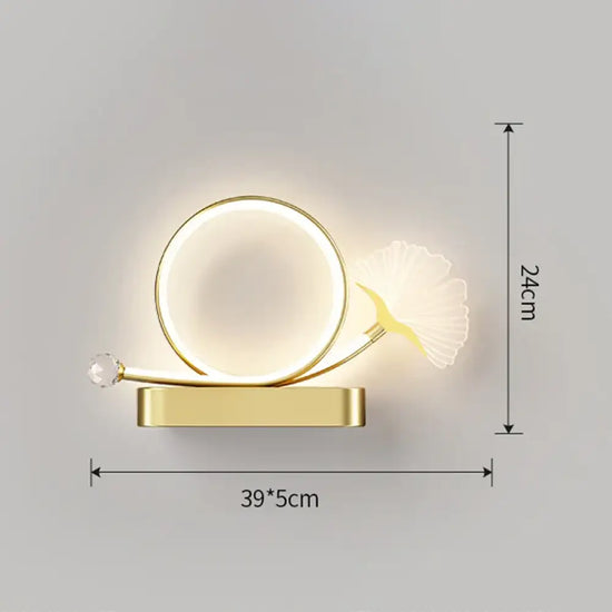 Applique Murale Led Élégante Design Contemporain Bstyle Or / 3 Couleurs De Lumière Chambre