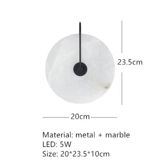 Applique Murale Led Élégante Design Contemporain C-Noir-20Cm / Blanc Chaud (2700-3500K) Chambre