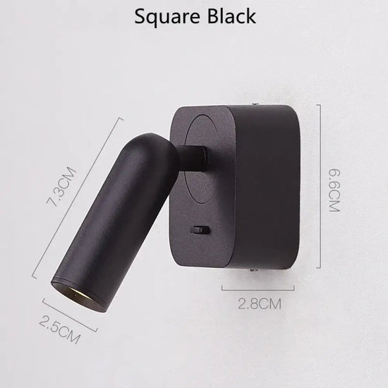 Applique Murale Led Élégante Design Contemporain C-Noir / Lumière Chaude 3000K Chambre
