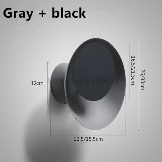 Applique Murale Led Élégante Design Contemporain Gris Noir / Blanc Chaud (2700-3500K) Grand Chambre