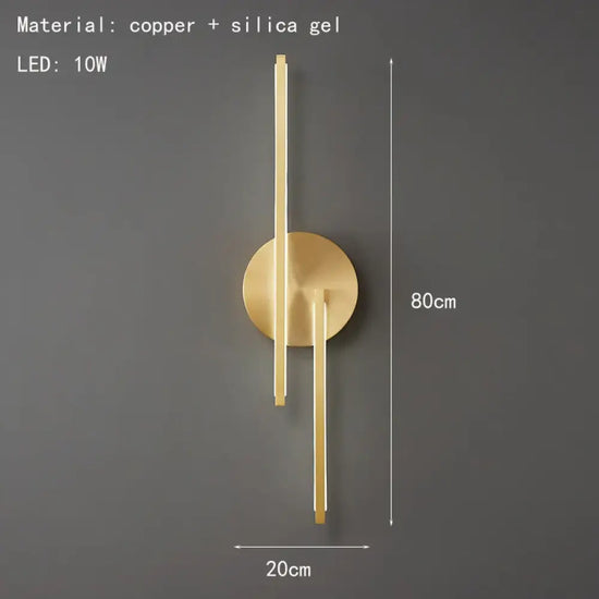 Applique Murale Led Élégante Design Contemporain Modèle A-Or / Changeable Chambre