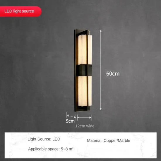 Applique Murale Led Élégante Design Contemporain Noir-60Cm / Blanc Chaud (2700-3500K) Applique
