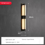 Applique Murale Led Élégante Design Contemporain Noir-80Cm / Blanc Chaud (2700-3500K) Applique