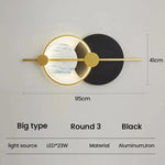 Applique Murale Led Élégante Design Contemporain R3 Noir Grand / Blanc Chaud (2700-3500K) Chambre