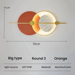 Applique Murale Led Élégante Design Contemporain R3 Orange Grand / Blanc Chaud (2700-3500K) Chambre