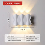 Applique Murale Led Élégante Design Extérieur. Tête Blanche-3 / Blanc Chaud Chambre