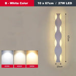 Applique Murale Led Élégante Design Minimaliste B Blanc 10X67Cm / Chaud (2700-3500K) Chambre