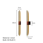 Applique Murale Led Élégante Design Minimaliste. B-Or / Blanc Chaud (2700-3500K) Chambre