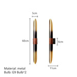 Applique Murale Led Élégante Design Minimaliste. B-Or-Noir / Blanc Chaud (2700-3500K) Chambre